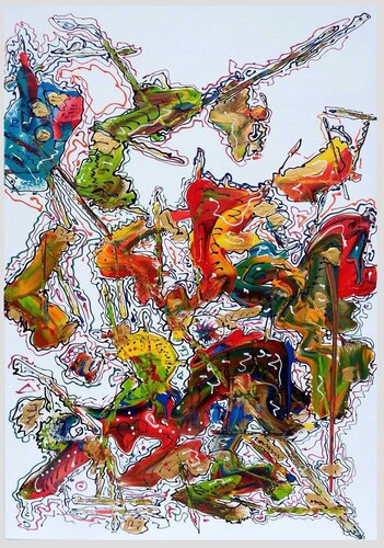 Die gebogene Zeit 1606-3 di Rudi Art Peters, Pittura in vendita su Singulart