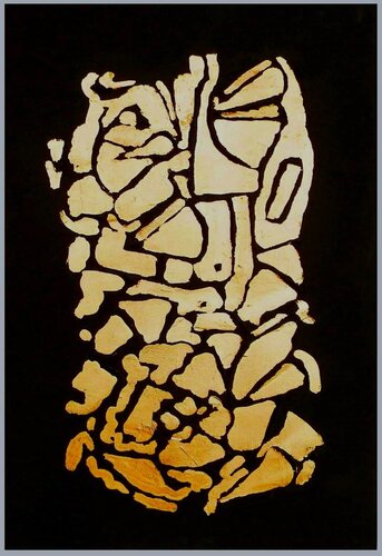 Das Eis bricht # 3 Gold von Rudi Art Peters, Malerei kaufen auf Singulart