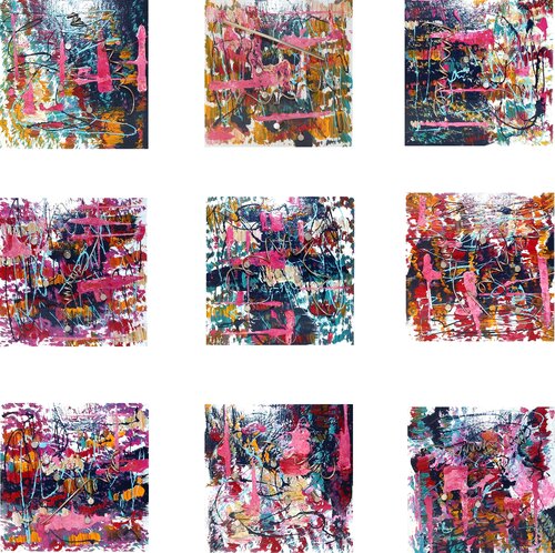 Art Pixel Unendliche Kunst 9er by Rudi Art Peters, Painting for Sale on Singulart