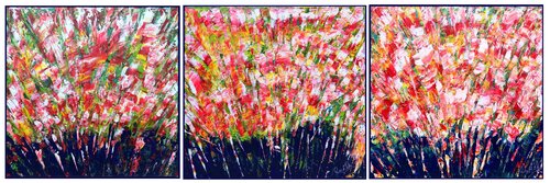 MADEIRA  FLOWERS  23-18-6-1  3 teilig par Rudi Art Peters, Peinture en vente sur Singulart