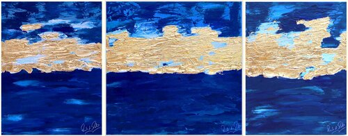 Sonnenaufgang am Meer 23-4-10-1 3er di Rudi Art Peters, Pittura in vendita su Singulart