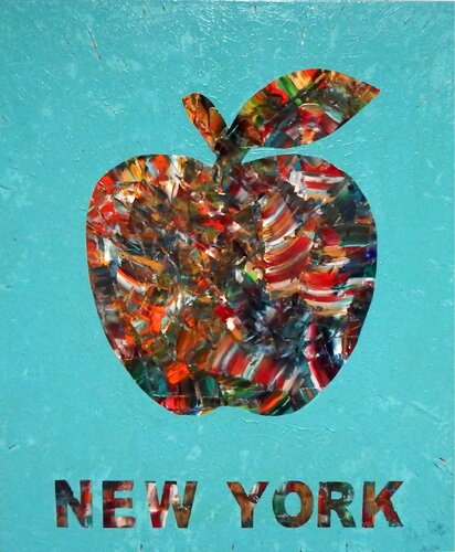 NEW YORK…the Big Apple  100x120 01-25-1-60 di Rudi Art Peters, Pittura in vendita su Singulart