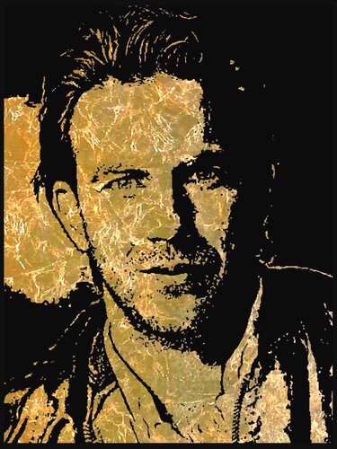 Kevin Costner 2 90  120 by Rudi Art Peters, Painting for Sale on Singulart