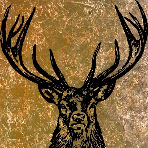 Rothirsch  1  80 80 von Rudi Art Peters, Malerei kaufen auf Singulart