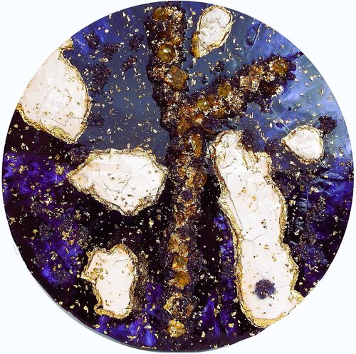 Gold River 24 Karat violett 73-25-01 de Rudi Art Peters, Pintura a la venta en Singulart