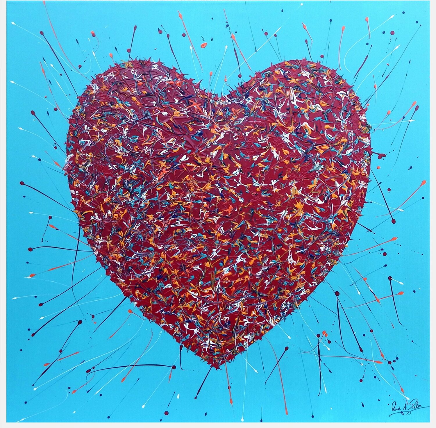 Heart to Heart  22-2302-2 Rudi Art Peters Originalgemälde zu verkaufen