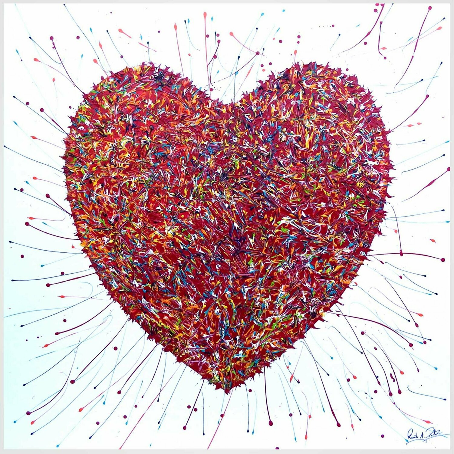 Heart to Heart  22-2302-1 Rudi Art Peters Originalgemälde zu verkaufen
