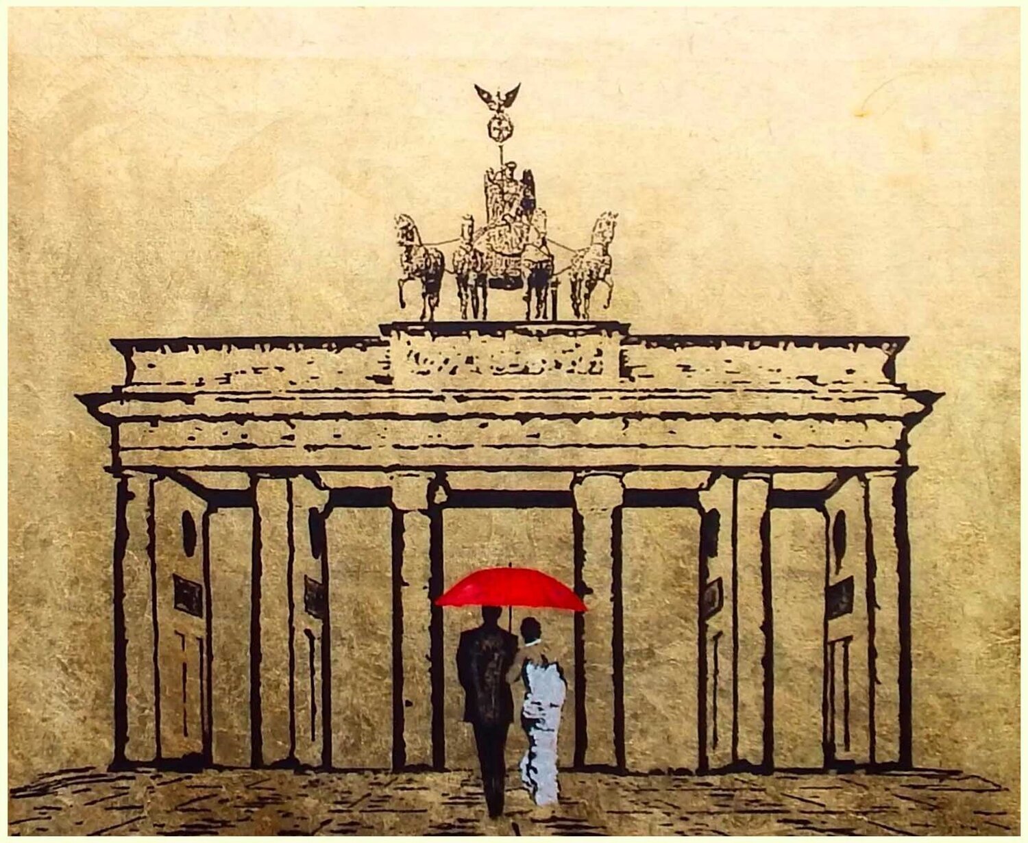 Brandenburger Tor / Berlin 16 120 100 Rudi Art Peters Originalgemälde zu verkaufen