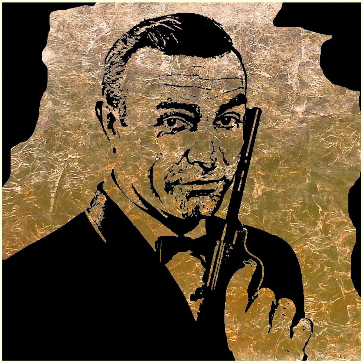 Sean Connery 3 2  120 120 Rudi Art Peters Originalgemälde zu verkaufen