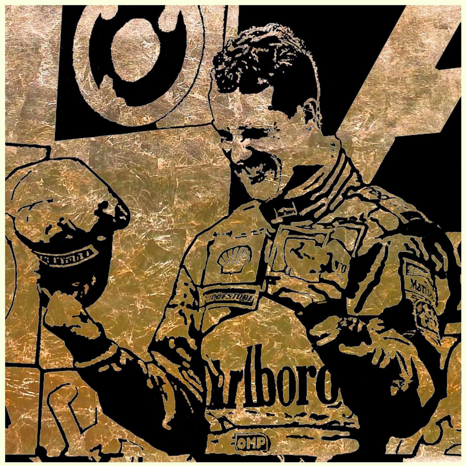 Michael Schumacher 5 120 120 Rudi Art Peters Originalgemälde zu verkaufen
