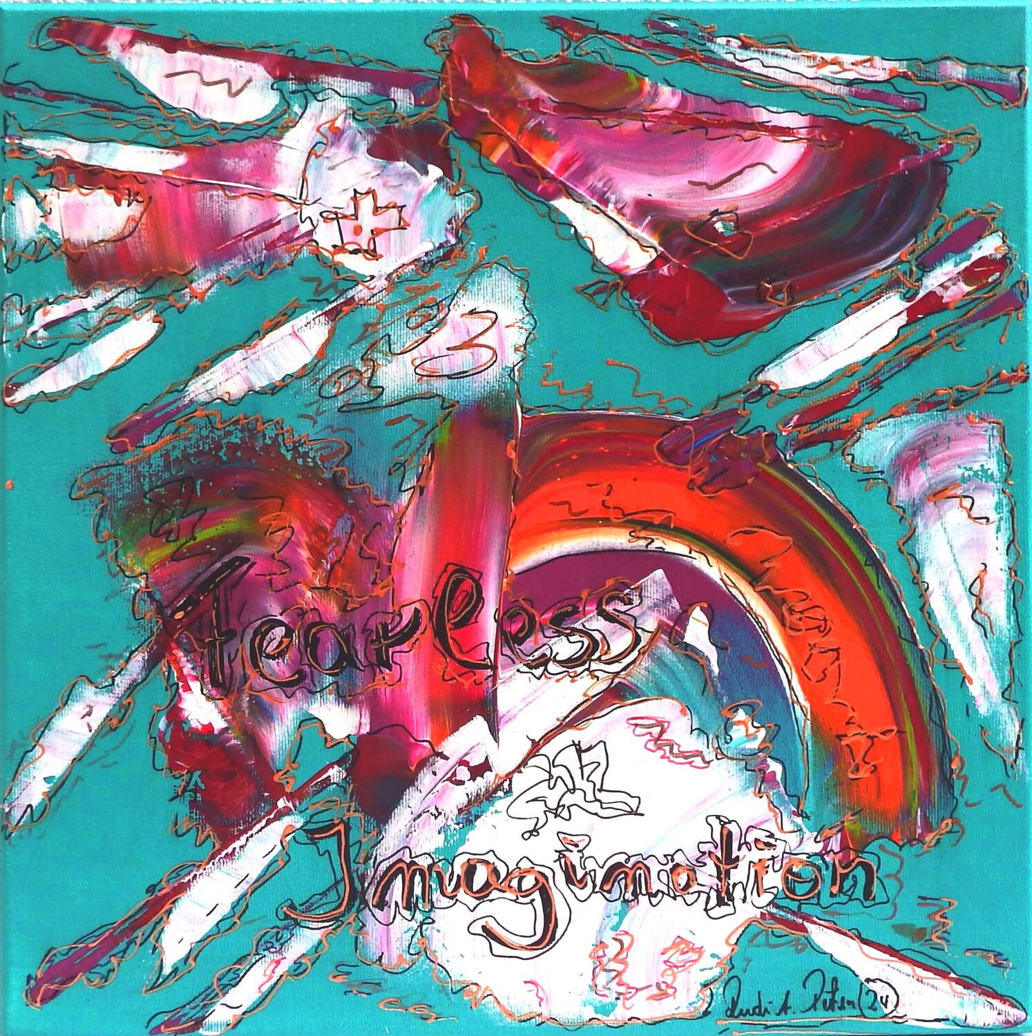 KTP Fearless Imagination 40 - 24 1 - 5 Rudi Art Peters Originalgemälde zu verkaufen