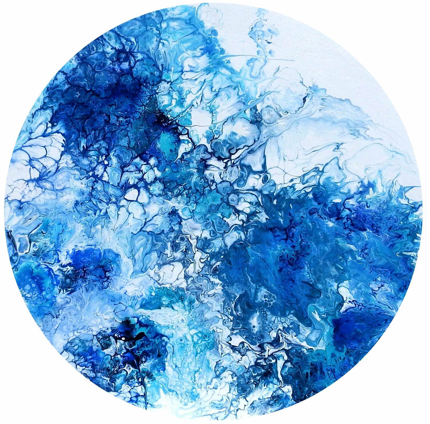 Caribbean blue Belize Barrier Reef #1 Rudi Art Peters Originalgemälde zu verkaufen