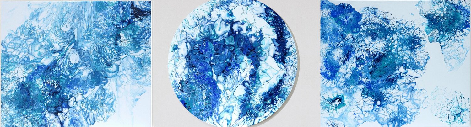 Caribbean blue Belize Barrier Reef # 2 Rudi Art Peters Originalgemälde zu verkaufen