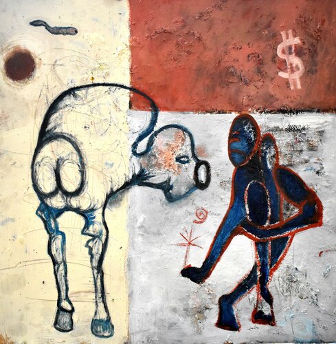 El dólar o la selva di Roberto Gutiérrez Currás, Pittura in vendita su Singulart