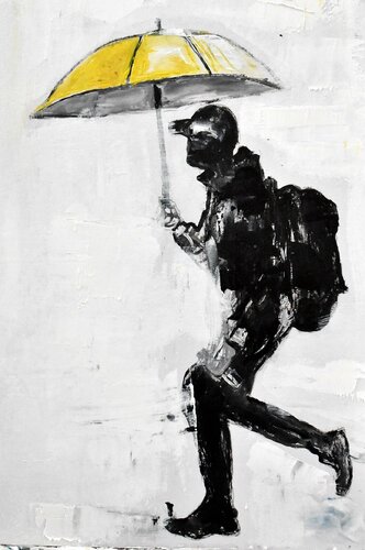 Quijotes en Hong Kong di Roberto Gutiérrez Currás, Pittura in vendita su Singulart