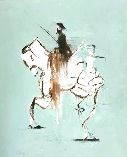 Cabalga Don Quijote por primera vez von Roberto Gutiérrez Currás, Malerei kaufen auf Singulart