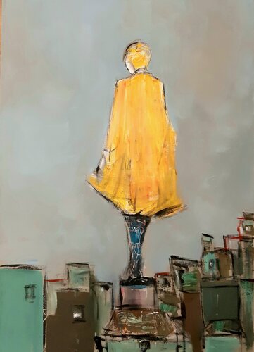 La Maga en los tejados de Roberto Gutiérrez Currás, Pintura a la venta en Singulart