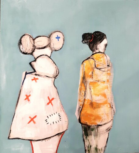 Come Together di Roberto Gutiérrez Currás, Pittura in vendita su Singulart