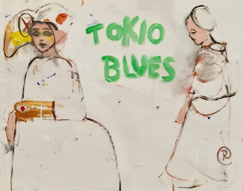 Tokio Blues by Roberto Gutiérrez Currás, Painting for Sale on Singulart