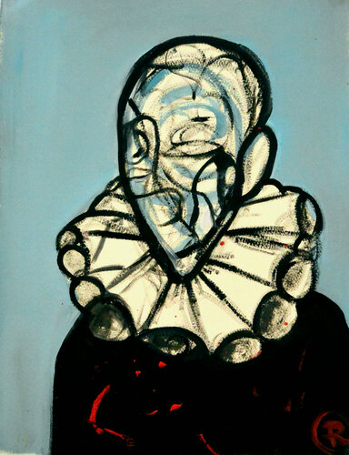 Cervantes by Roberto Gutiérrez Currás, 종이 for Sale on Singulart