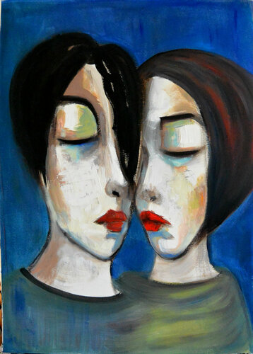 Los amorosos par Roberto Gutiérrez Currás, Peinture en vente sur Singulart