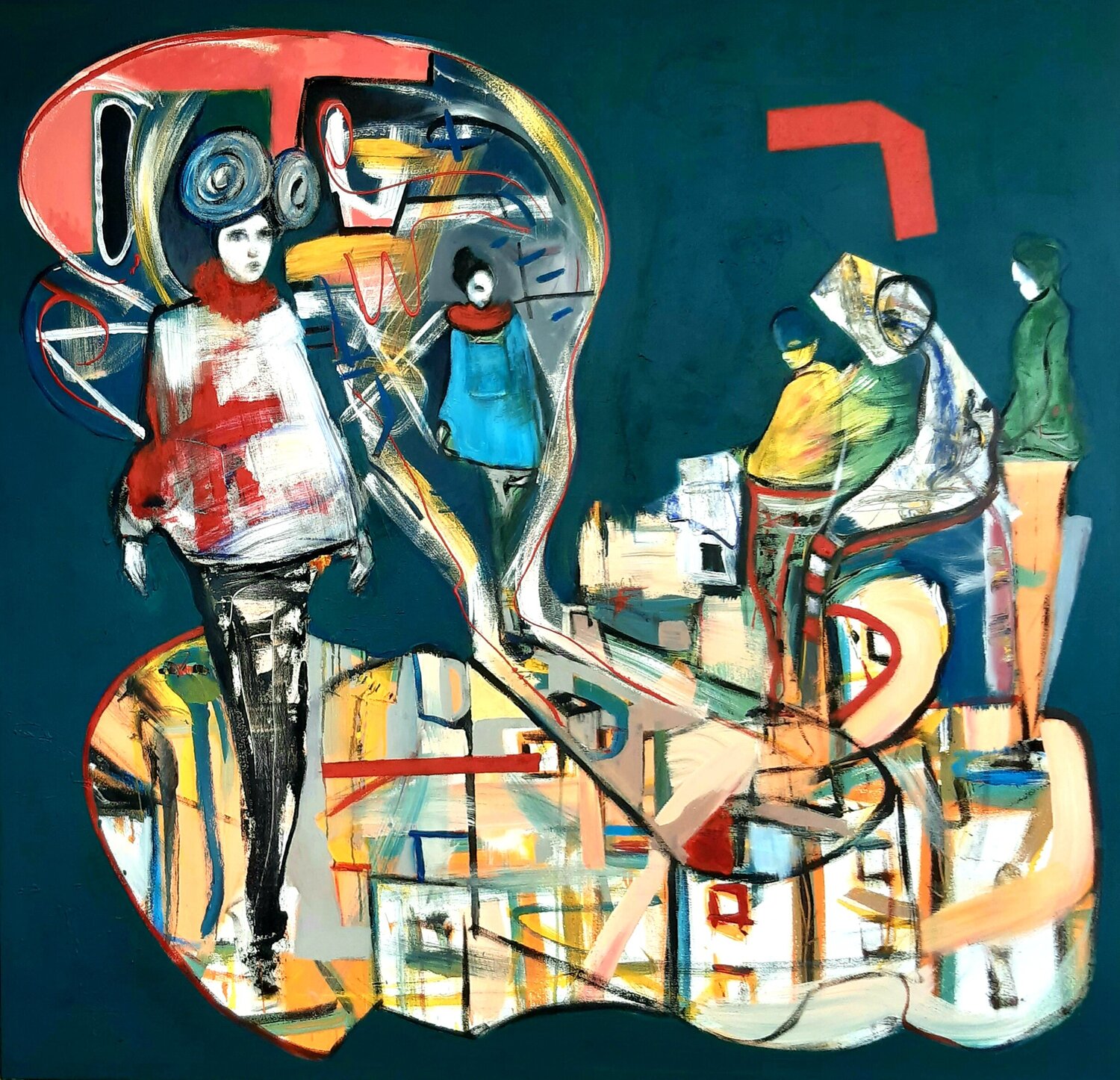 Animales nocturnos Roberto Gutiérrez Currás Originalgemälde zu verkaufen