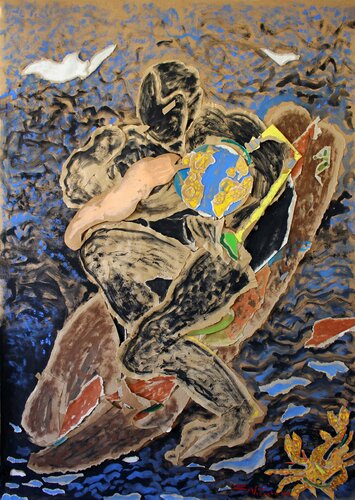 The lord of the world van Rafael Vicente, Werk op papier te koop op Singulart