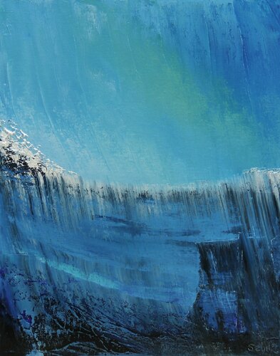 At the Ice Wall by Serguei Borodouline, 油畫 for Sale on Singulart