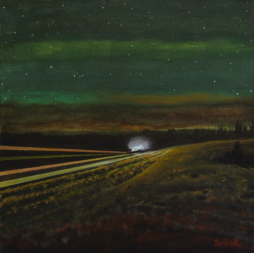 Night Express de Serguei Borodouline, Pintura a la venta en Singulart