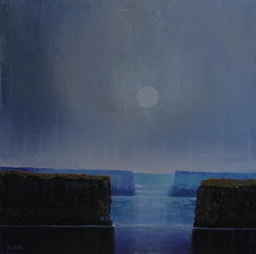 Blinding Moon - II by Serguei Borodouline, Painting for Sale on Singulart