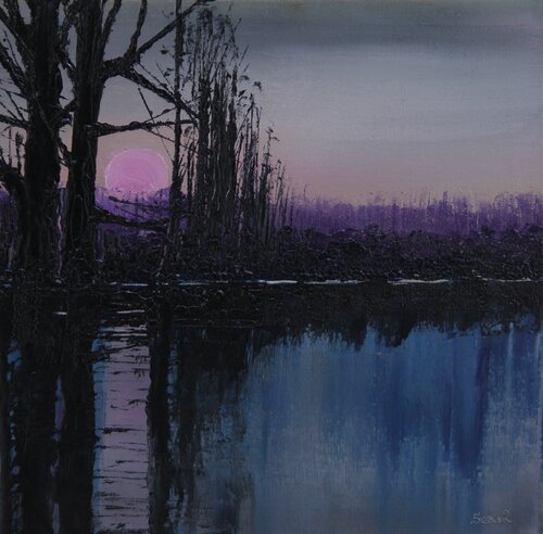 Magenta Night van Serguei Borodouline, Schilderij te koop op Singulart