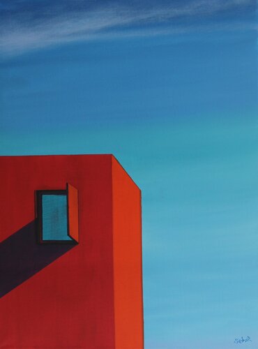 Red House by Serguei Borodouline, Painting for Sale on Singulart