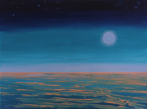 Looks Like Moon van Serguei Borodouline, Schilderij te koop op Singulart