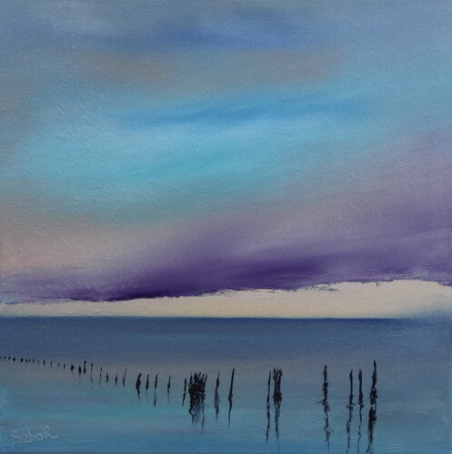 Water Pillars par Serguei Borodouline, Peinture en vente sur Singulart