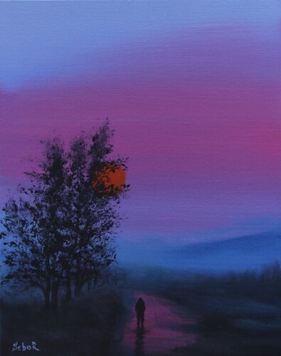 Lonely Traveler van Serguei Borodouline, Schilderij te koop op Singulart