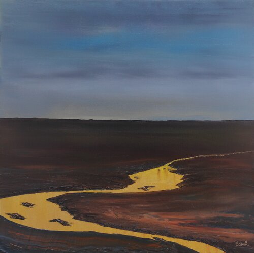 Golden River di Serguei Borodouline, Pittura in vendita su Singulart