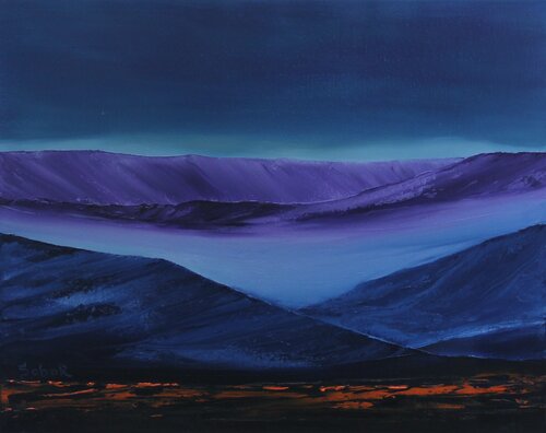 Night Mountains par Serguei Borodouline, Peinture en vente sur Singulart