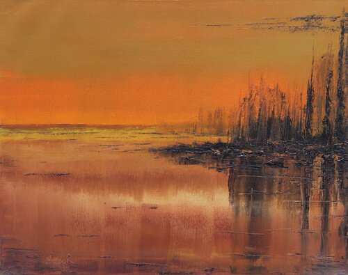 Orange April par Serguei Borodouline, Peinture en vente sur Singulart