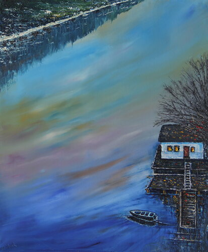 Water Cabin by Serguei Borodouline, Painting for Sale on Singulart