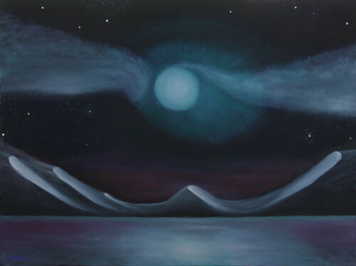 Mystic Moon de Serguei Borodouline, Pintura a la venta en Singulart