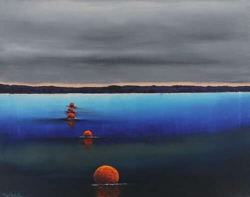 Buoys par Serguei Borodouline, Peinture en vente sur Singulart