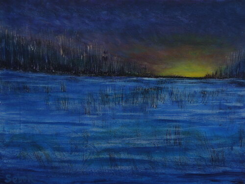 Frozen Lake de Serguei Borodouline, Pintura a la venta en Singulart