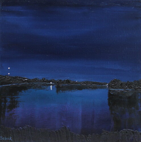 Indigo Night von Serguei Borodouline, Malerei kaufen auf Singulart