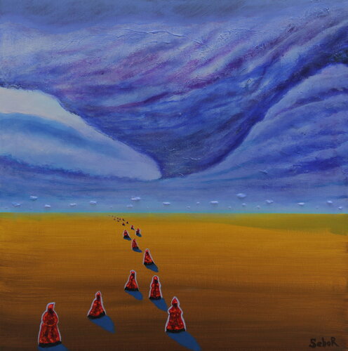Wanderers van Serguei Borodouline, Schilderij te koop op Singulart