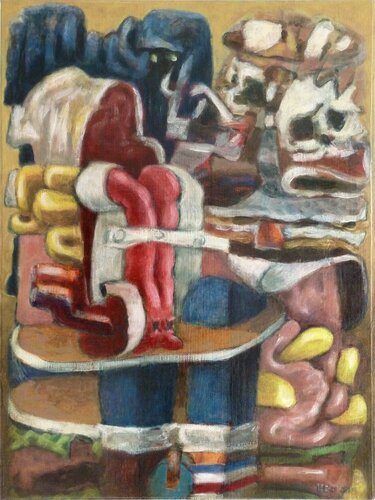 En terrasse by Bruno Lebon, Painting for Sale on Singulart