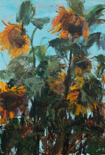 Sunflower 7 van Wonjeong Cho, Schilderij te koop op Singulart