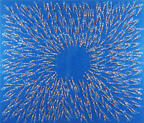 Swimmers 745 The Power of a Hug by Ruben Abstract, Painting for Sale on Singulart