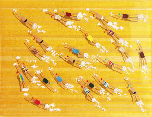 Swimmers 361 at Amari Havodda Maldives by Ruben Abstract, Painting for Sale on Singulart