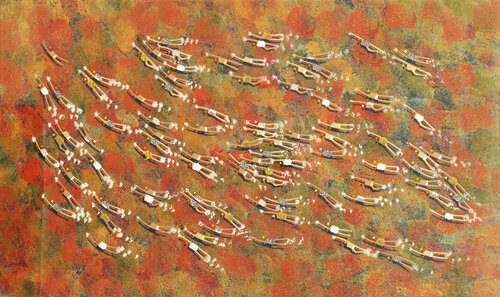 Swimmers 910 at Palancar Coral Reef Cozumel Mexico by Ruben Abstract, Painting for Sale on Singulart