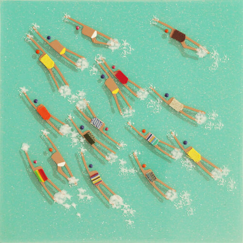 Swimmers 319 at Alon Philippines by Ruben Abstract, Painting for Sale on Singulart